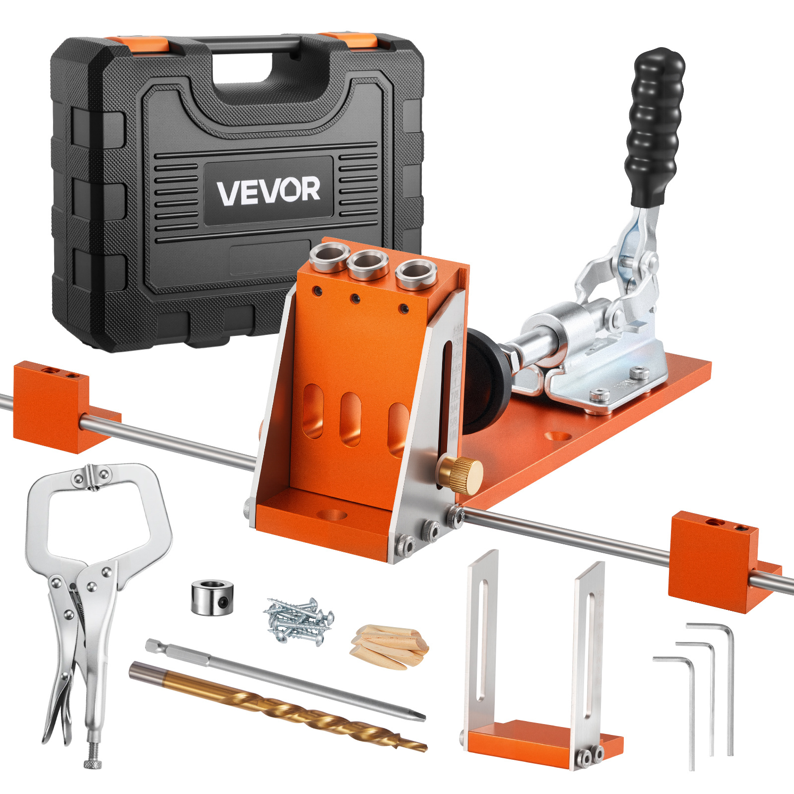 Woodworking Kit - VEVOR Pocket Hole Jig Kit, 1/2