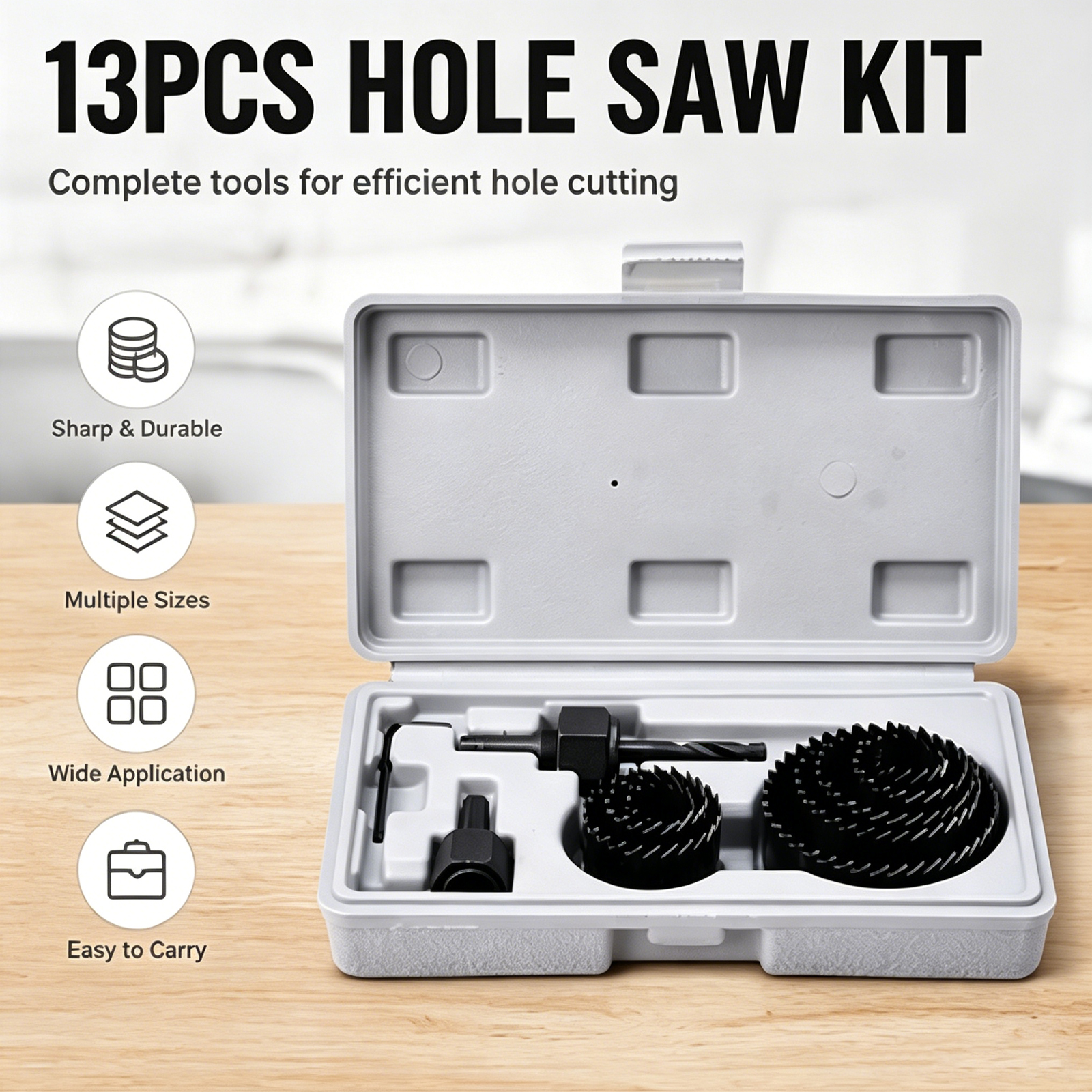 Woodworking Equipment - 【2026 New】13Pcs Hole Saw Kit Premium