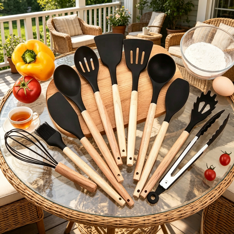 Black Silicone Kitchen Tools 1 - Woodworking Kit incelemesi ve fiyatı