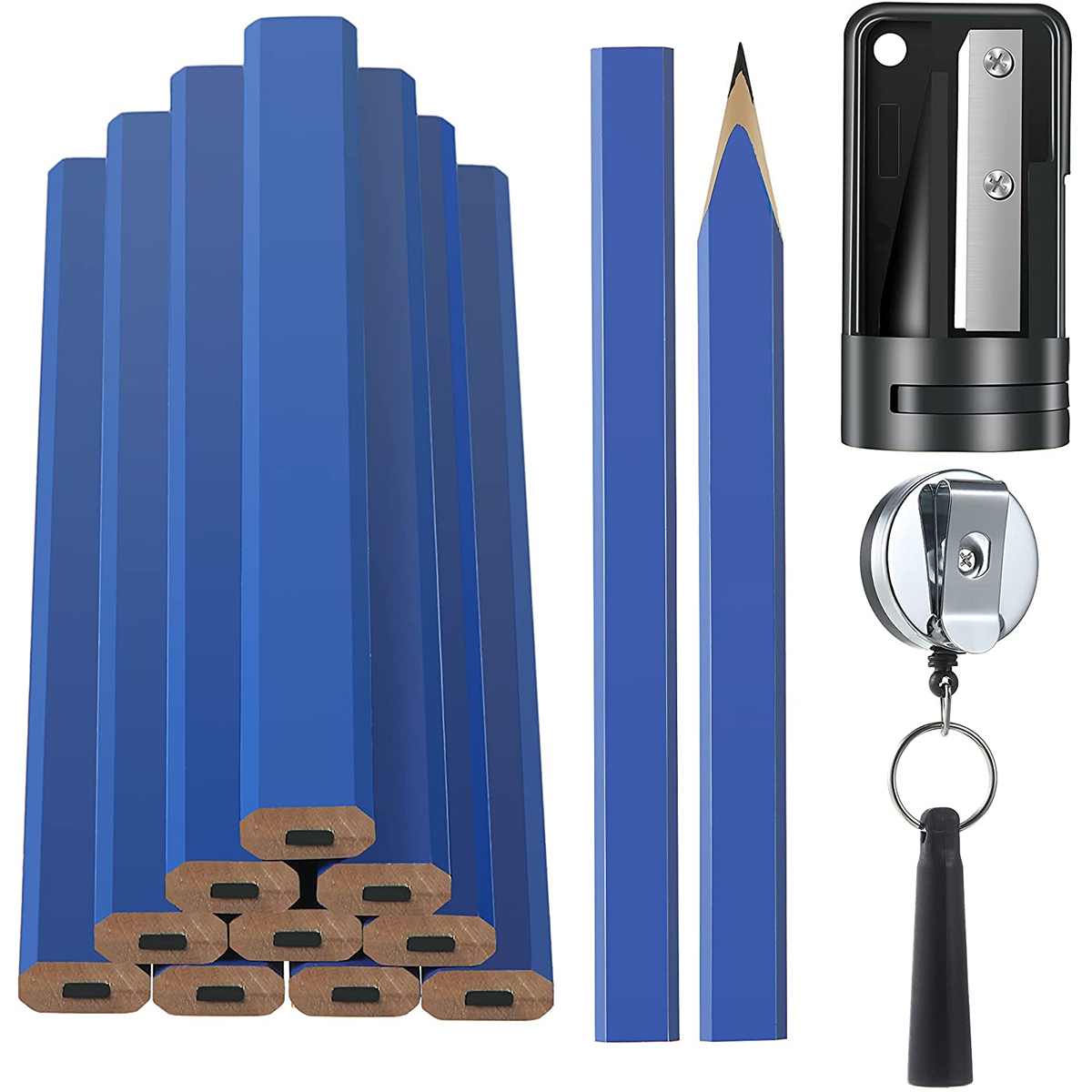 12Pcs Octagonal Square Pencil  - Woodworking Marking Knife incelemesi ve fiyatı