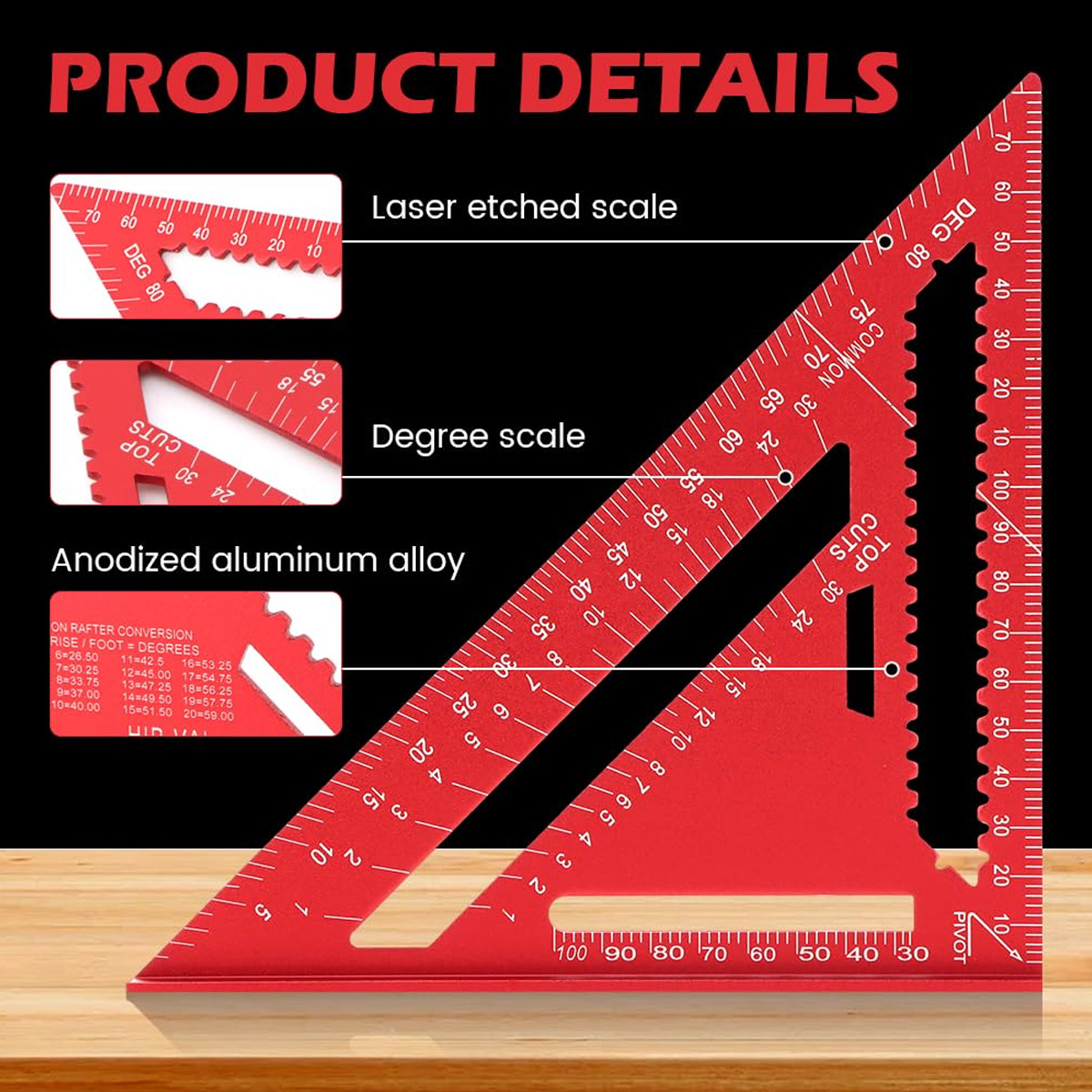 Aluminum Alloy Speed Square Hi - Woodworking Equipment incelemesi ve fiyatı
