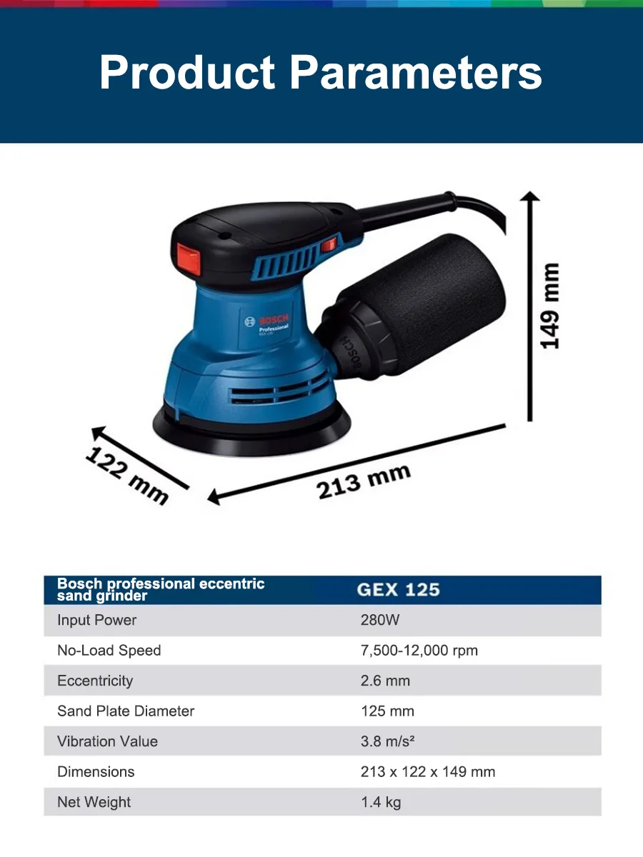 Bosch GEX125 280W Multifunctio - Woodworking Machinery incelemesi ve fiyatı