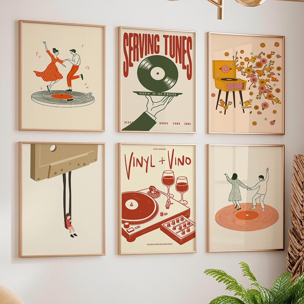 1pc Vintage Music Canvas Poste - Turning Gouge Set incelemesi ve fiyatı