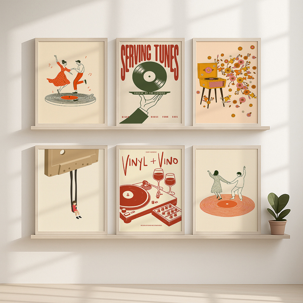 1pc Vintage Music Canvas Poste - Turning Gouge Set incelemesi ve fiyatı