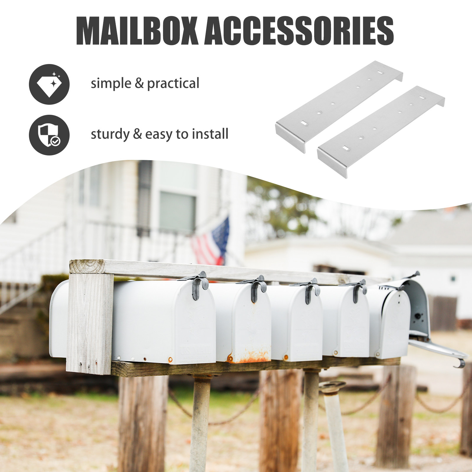 2Pcs Solid Metal Mailbox Mount - Woodworking Terms incelemesi ve fiyatı