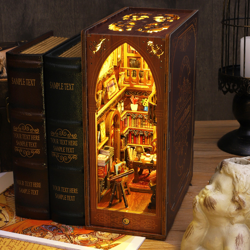 DIY Book Nook Kit Miniature Do - Woodworking Hobby incelemesi ve fiyatı