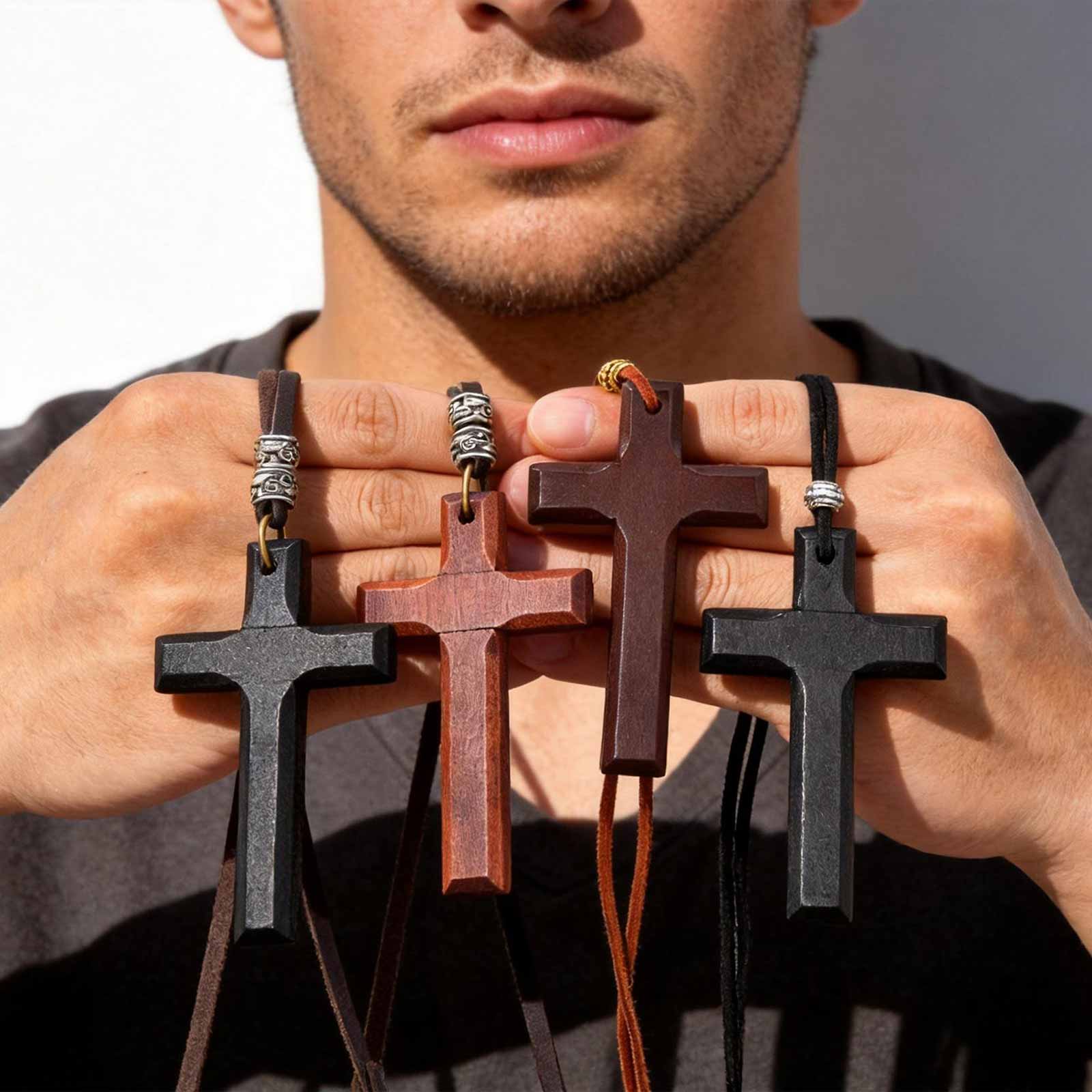 Wooden Cross Necklace for Men  - Woodworking Nc incelemesi ve fiyatı