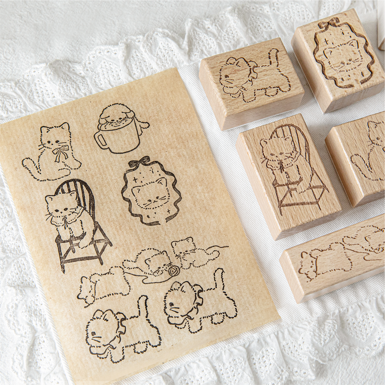 Cartoon Cute Cat Wood Stamp fo - Woodworking Hobby incelemesi ve fiyatı