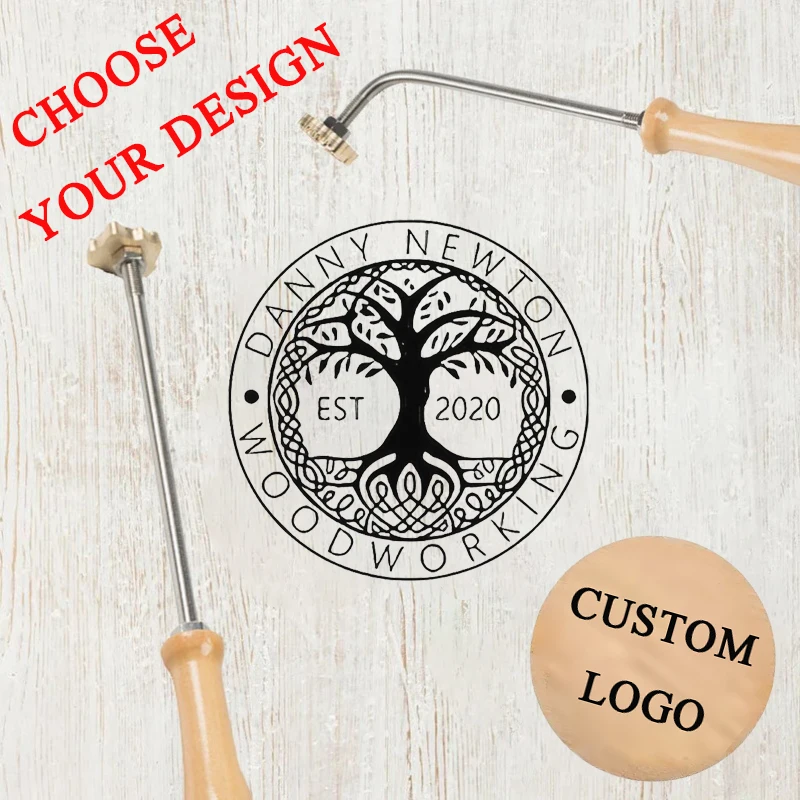 Custom Branding Iron for Food  - Woodworking Logo Design Free incelemesi ve fiyatı