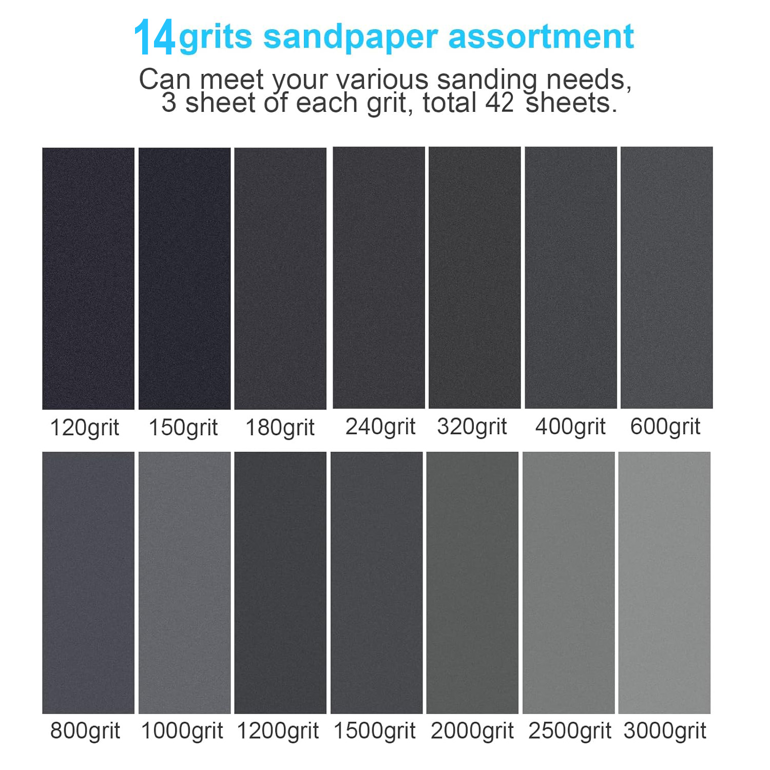 42Pcs Dry Wet Sandpaper Set, 1 - Furniture And Woodworking incelemesi ve fiyatı