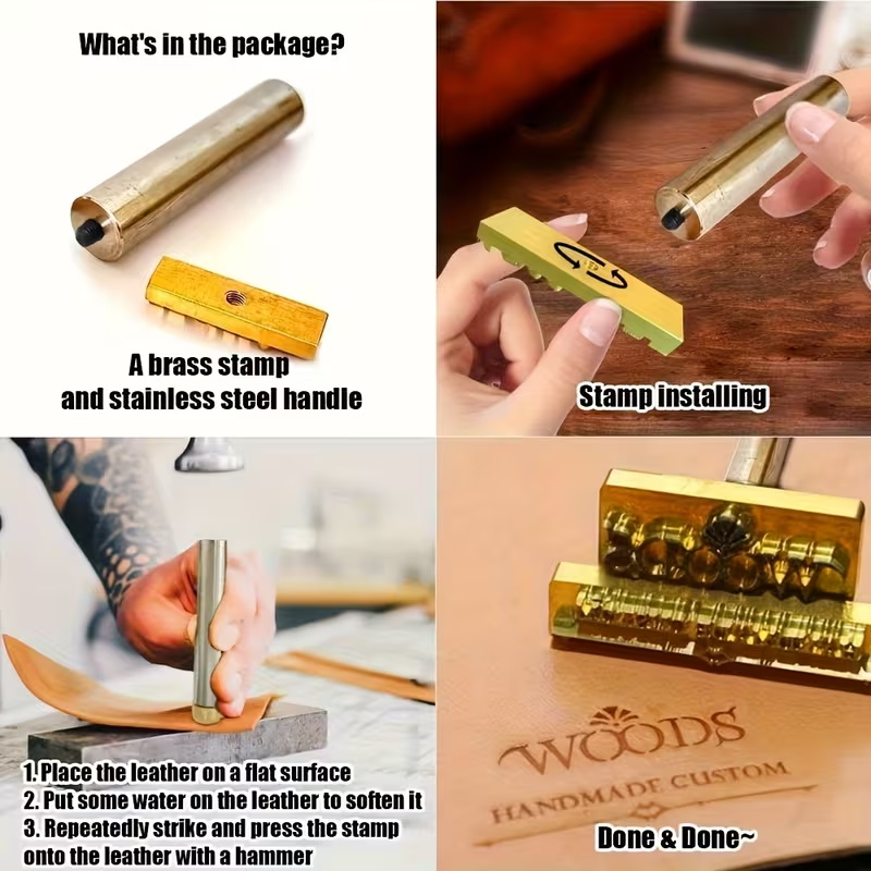 M8 Custom Branding Iron Stamp  - Woodworking Logo Design Free incelemesi ve fiyatı