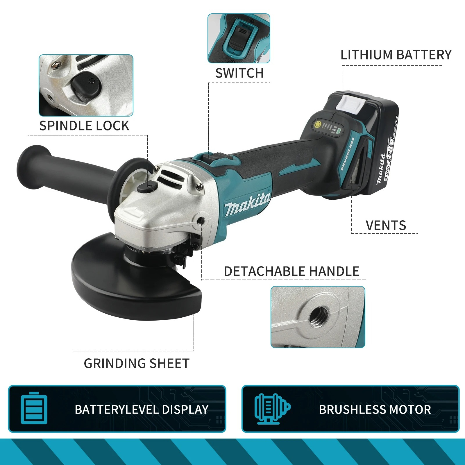 Makita Brushless DGA404 100MM  - Woodworking Manufacturing incelemesi ve fiyatı